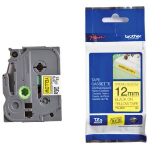 Original Brother DirectLabel schwarz auf gelb extra stark Laminat (TZE-S631) TZES631 (4977766695626)