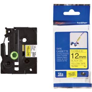 Original Brother DirectLabel schwarz auf gelb Laminat (TZE-FX631) TZEFX631 (4977766691772)