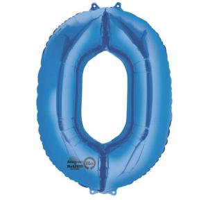 Folienballon XXL Zahl 0 blau 2827001 (0026635282703)