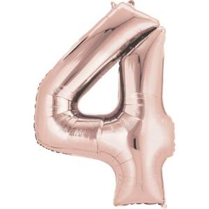 Folienballon XXL Zahl 4 rose gold 9906279 (0026635362153)