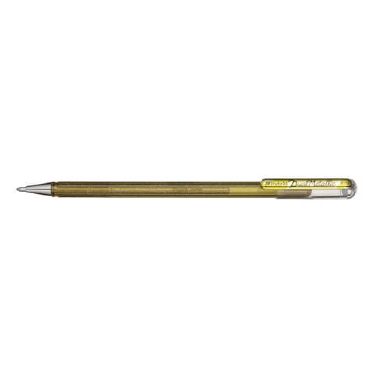 Pentel Hybrid Dual Metallic Gelschreiber 0,5 Mm, Schreibfarbe: Gold, 1 St. K110-