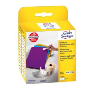 Rollenetiketten, 19 x 51 mm, weiß AVERY Zweckform AS0722550 (4004182617083)