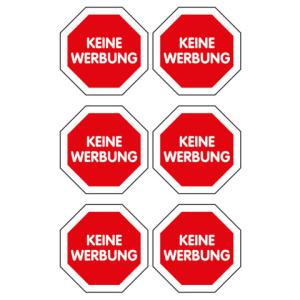 Home Hinweis-Etikett Keine Werbung Kunststoff 1 Bogen 6 Etiketten AVERY ZWECKFORM 59505 (4004182595053)