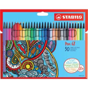 Premium-Filzstift Pen 68 30er Pack mit 30 verschiedenen Farben STABILO 6830-7 (4006381483896)