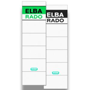 Einsteck-Rückenschilder breit kurz weiß 10 Stück grüner Logoaufdruck ELBA 100420956 (4002030042179)