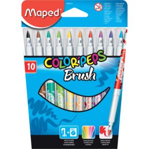 Pinselfilzstift ColorPeps Brush farbig sortiert 10 Stück in Blisterschachtel maped M848010 (3154148480105)