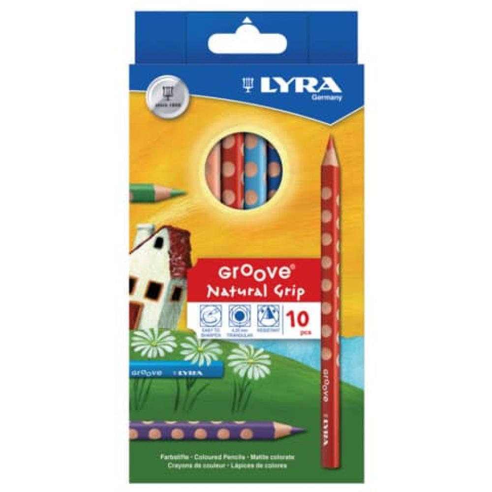 LYRA Buntstifte Groove Natural Grip 10 Stück Kartonetui