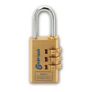 Zahlen-Vorhangschloss Combi Lock 80 drei Zahlenrollen Bügelhöhe 27,7 mm BURG-WÄCHTER 8030 (4003482024706)