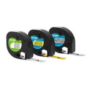 LetraTag Schriftband sortiert 4 mx12 mm Schwarz Sortiert DYMO S0721800 (5411313912419)