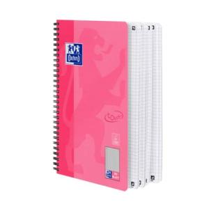 Collegeblock Touch B5, kariert 80 Blatt 90 g qm rosa OXFORD 400086487 (4006140020997)