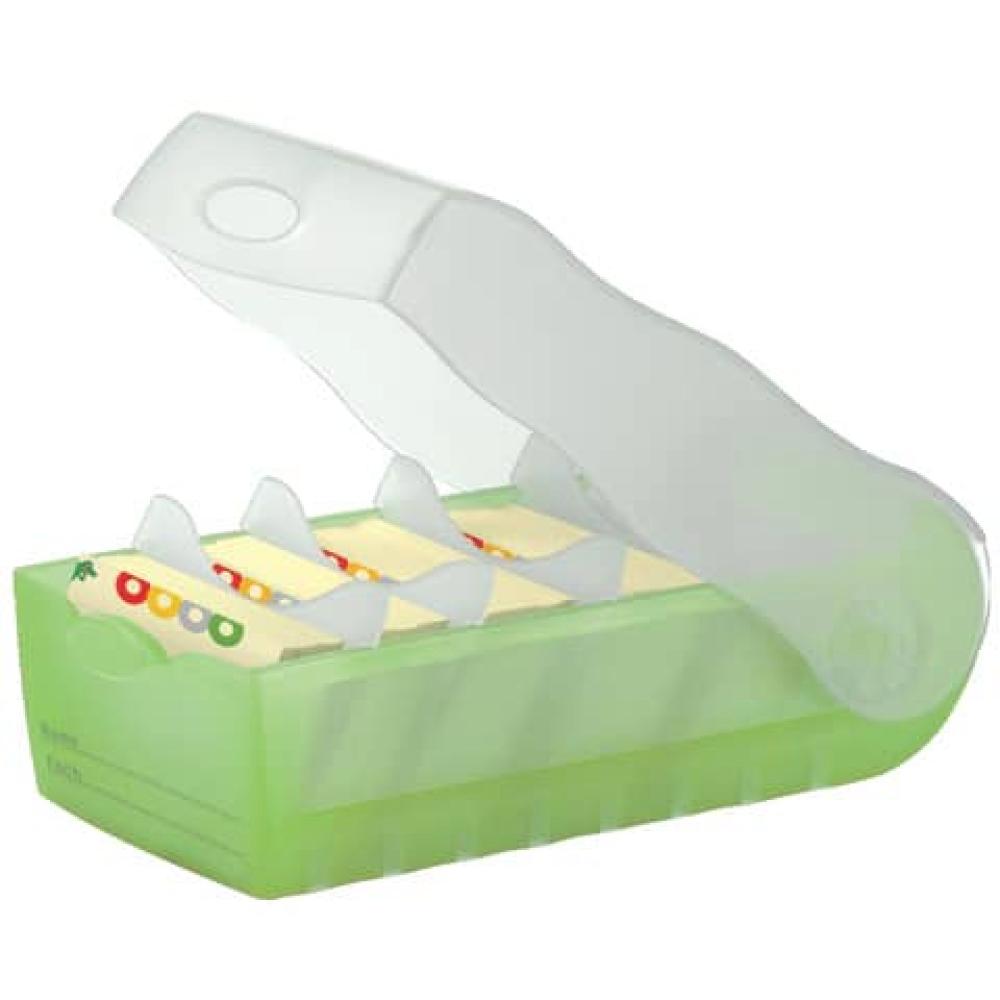 Karteibox CROCO A7 quer für 900 Karten grün-transluzent HAN 997-603 (4012473997004)