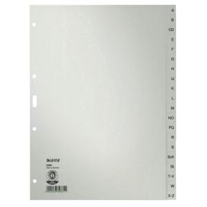 4300 Register A Z Papier A4, 30 cm hoch 20 Blatt grau Leitz 4300-00-85 (4002432328611)