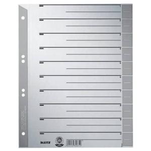 1652 Trennblätter A4 Überbreite grau farbiger Lochrand 100 Stück Leitz 1652-00-85 (4002432328734)