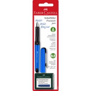 Schreiblernfüller für Rechtshänder A-Feder inkl. Patronen auf Blisterkarte FABER CASTELL 149898 (4005401498988)