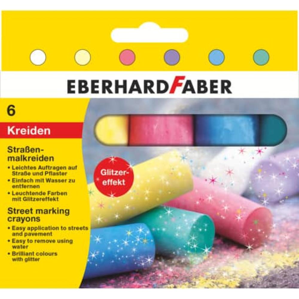 Glitzer-Straßenmalkreide 4er Kartonetui Eberhard Faber 526504 (4087205265041)