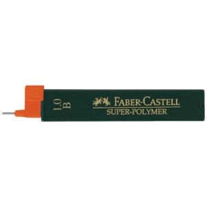 Feinmine SUPER POLYMER 0,9 1 mm B schwarz 12 Minen FABER CASTELL 120901 (4005401209010)