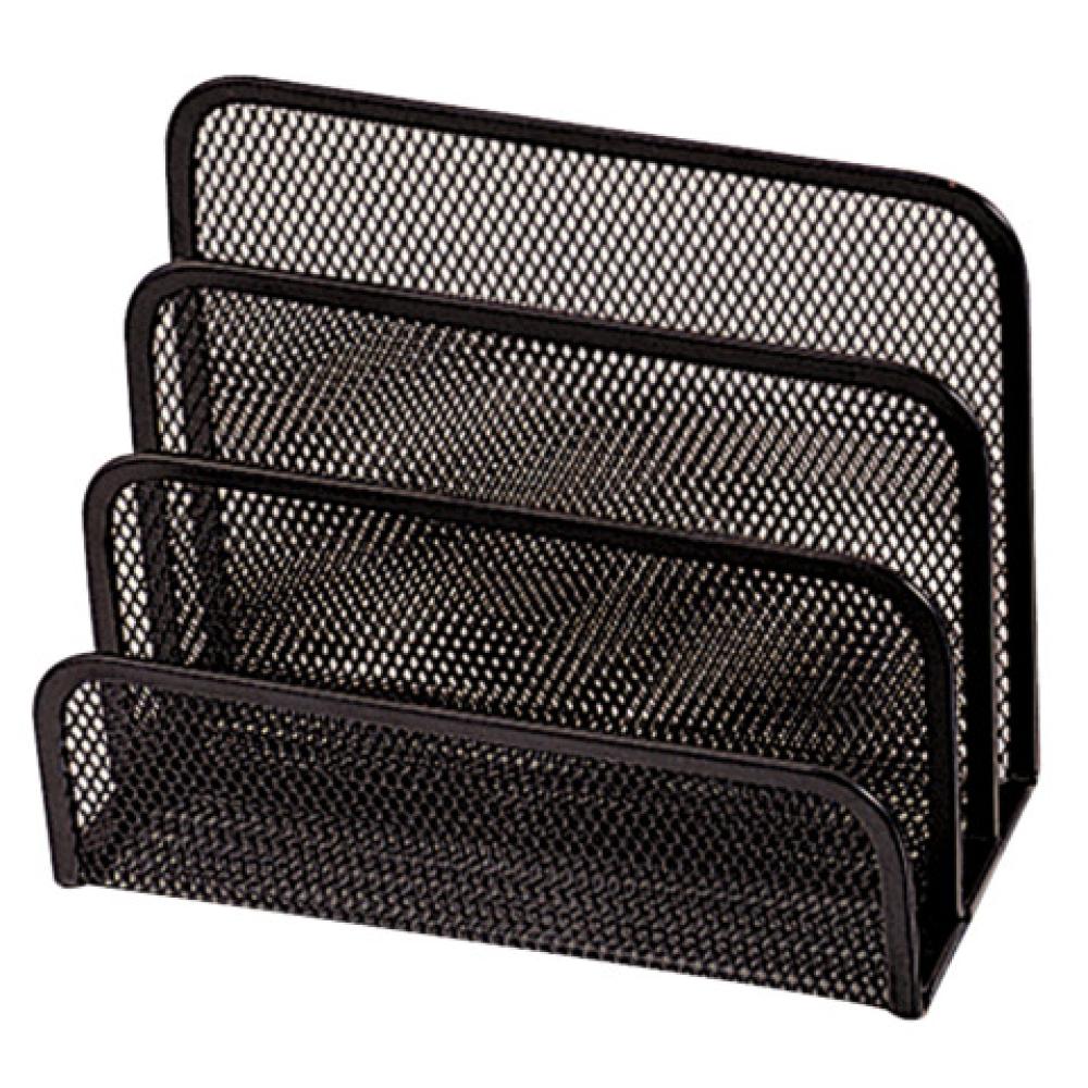 Briefständer Metalldraht mit 3 Fächern schwarz Q-CONNECT KF00876 (5705831008762)