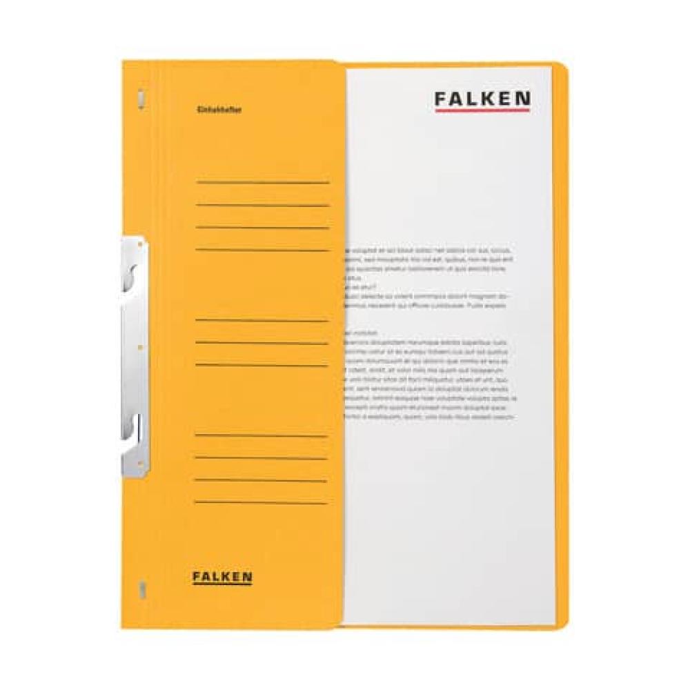 Einhakhefter A4 1 2 Vorderdeckel kfm. Helfung gelb Manilakarton 250 g qm Falken 80000672 (4014481506117)