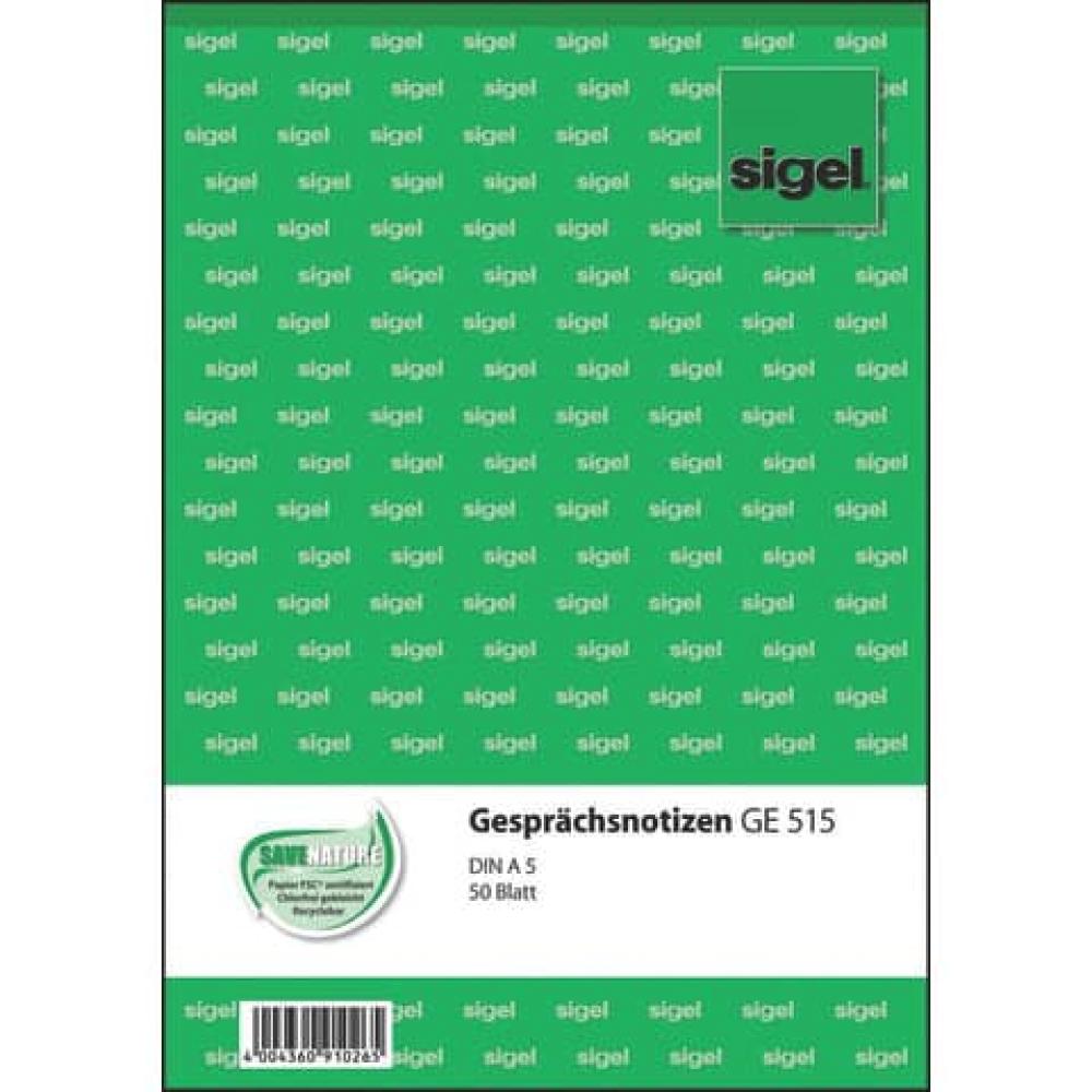 Gesprächsnotizen A5, 50 Blatt SIGEL GE515 (4004360910265)
