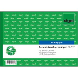 Reisekostenabrechnungen wöchentlich A5 quer BL MP 50 Blatt SIGEL RA517 (4004360910883)