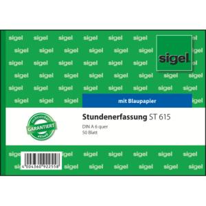 Sigel Stundenerfassung Formularbuch St615 (4004360922558)