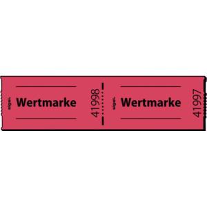 Gutscheinmarken-Rollen »Wertmarke« rot fortlaufend nummeriert 60x30 mm 500 Stück SIGEL GR554 (4004360957215)