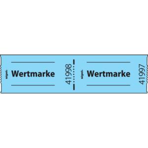 Gutscheinmarken-Rollen »Wertmarke« blau fortlaufend nummeriert 60x30 mm 500 Stück SIGEL GR555 (4004360957246)