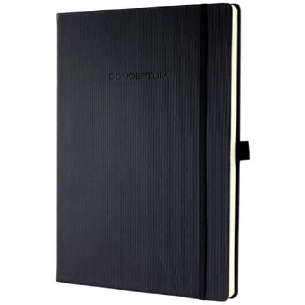 Notizbuch Conceptum ca. A4, kariert 194 Seiten schwarz Hardcover SIGEL CO111 (4004360901027)