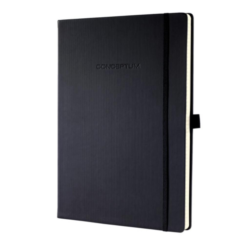 Notizbuch Conceptum ca. A4, liniert 194 Seiten schwarz Hardcover SIGEL CO112 (4004360900990)
