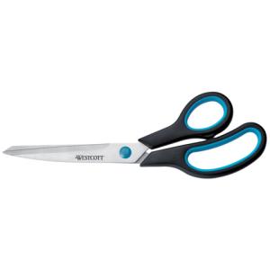 Schere Easy Grip rostfrei gebogen asymmetrisch blau schwarz 23,5 cm WESTCOTT E-30293 00 (4027521302938)