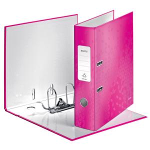 1005 Qualitäts-Ordner WOW A4, breit Schlitz pink metallic Leitz 1005-00-23 (4002432394678)