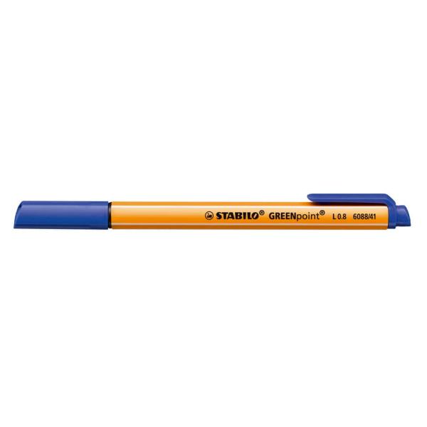 STABILO GREENpoint Filzschreiber – 0,8 Mm Strichstärke, Schwarz, Mit Clip
