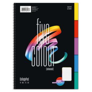 Collegeblock Five Colour A4 100 Blatt 70g qm 5mm kariert STAUFEN STYLE 608555000 (9002244857977)