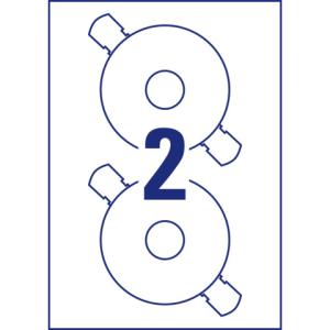 CD-Etiketten  117 mm 100 Blatt 200 Etiketten weiß AVERY ZWECKFORM L6043-100 (4004182036549)