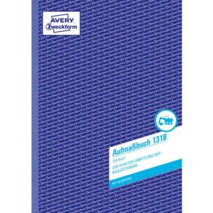 Aufmaß DIN A4, vorgelocht 100 Blatt weiß AVERY ZWECKFORM 1318 (4004182013182)