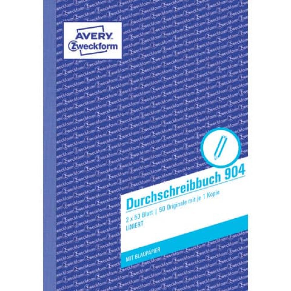 904 Durchschreibbuch DIN A5, vorgelocht 2x50 Blatt weiß AVERY ZWECKFORM (4004182009048)