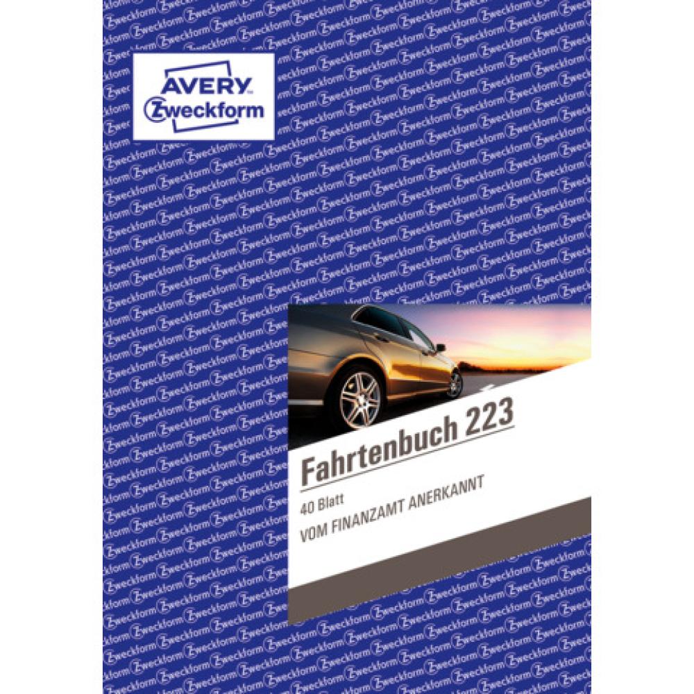 223 Fahrtenbuch A5, steuerlicher km-Nachweis 40 Blatt weiß AVERY ZWECKFORM (4004182002230)