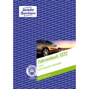 Fahrtenbuch A5, steuerlicher km-Nachweis 32 Blatt weiß AVERY ZWECKFORM 1222 (4004182012222)