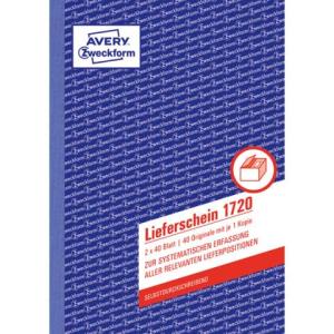 Lieferschein DIN A5, selbstdurchschreibend 2x40 Blatt weiß gelb AVERY ZWECKFORM 1720 (4004182017203)