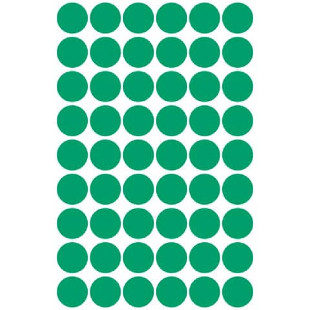 Markierungspunkte  12 mm 5 Blatt 270 Etiketten grün AVERY ZWECKFORM 3143 (4004182031438)