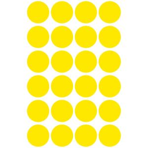 Markierungspunkte  18 mm 4 Blatt 96 Etiketten gelb AVERY ZWECKFORM 3007 (4004182030073)