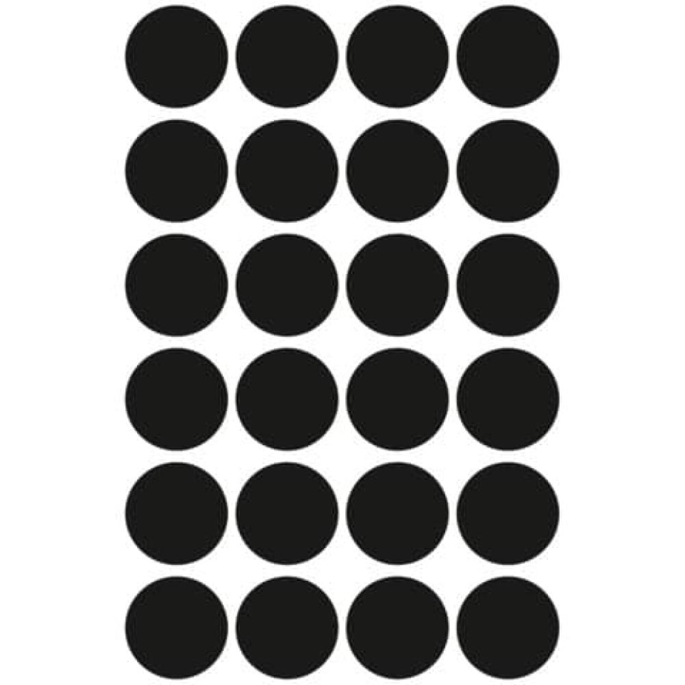 Markierungspunkte  18 mm 4 Blatt 96 Etiketten schwarz AVERY ZWECKFORM 3003 (4004182030035)