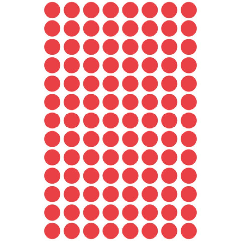 Markierungspunkte  8 mm 4 Blatt 416 Etiketten rot AVERY ZWECKFORM 3010 (4004182030103)