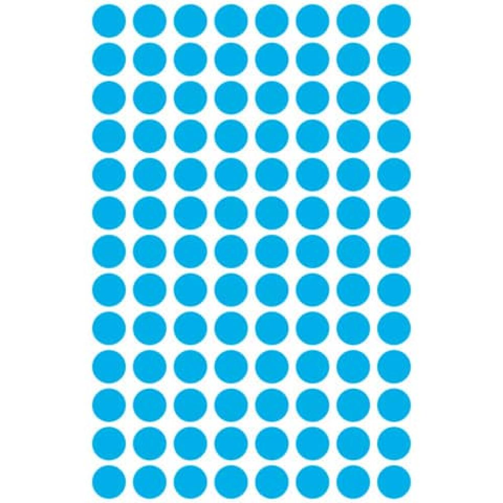 Markierungspunkte  8 mm 4 Blatt 416 Etiketten blau AVERY ZWECKFORM 3011 (4004182030110)