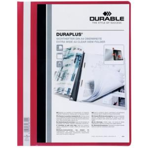 Angebotshefter DURAPLUS strapazierfähige Folie A4+ rot DURABLE 2579 03 (4005546267920)