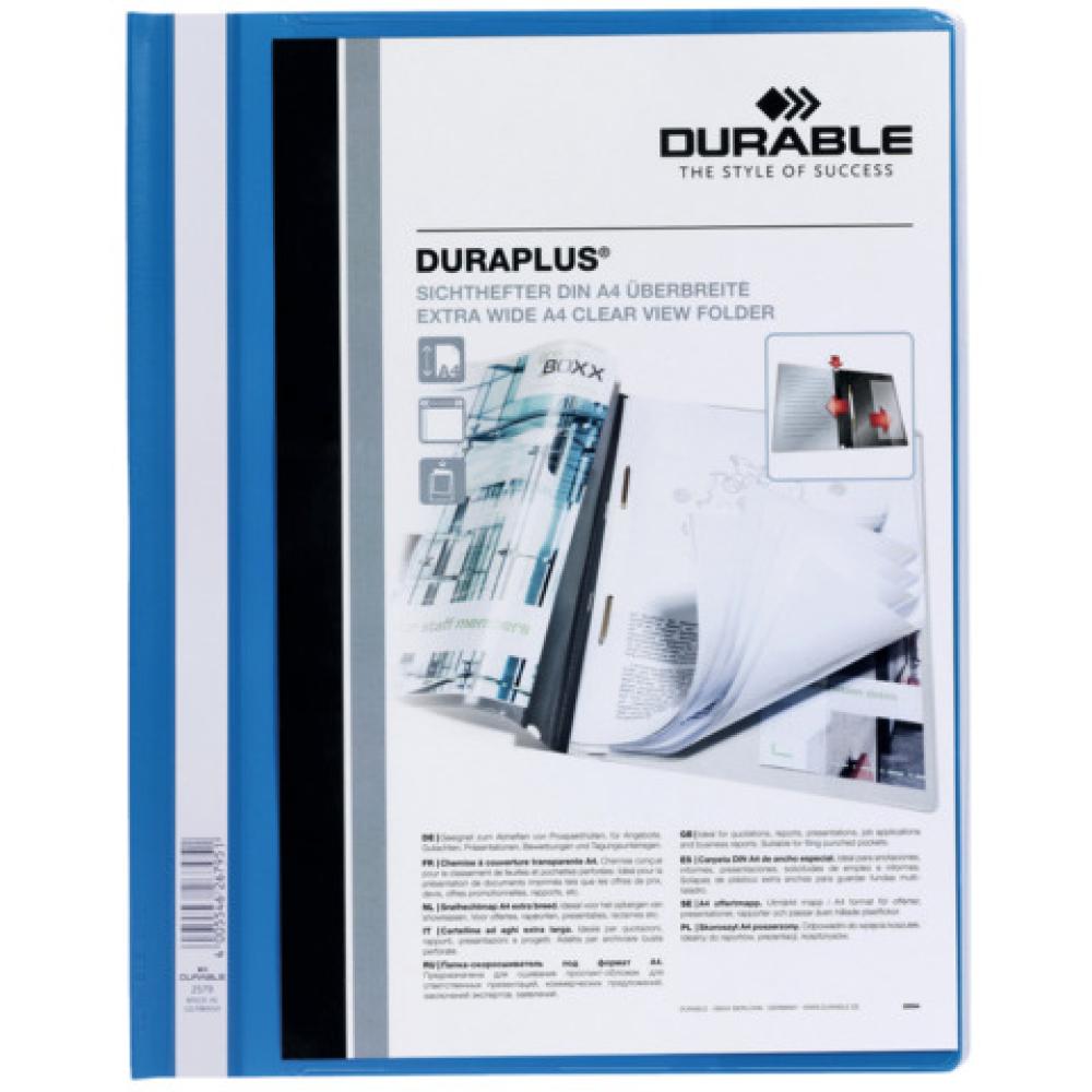 Angebotshefter DURAPLUS strapazierfähige Folie A4+ blau DURABLE 2579 06 (4005546267951)