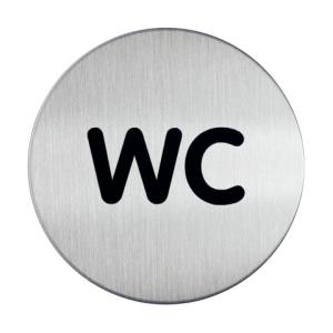 PICTO WC 83 mm Durchmesser metallic silber DURABLE 4907 23 (4005546400167)