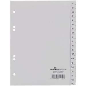 Register A Z grau A5, 20 Blatt DURABLE 6550 10 (4005546611303)