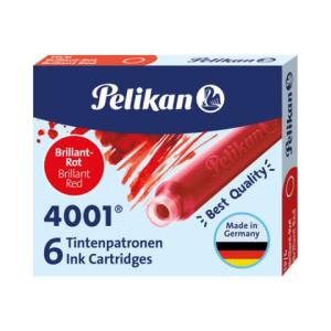Tintenpatrone 4001 TP 6 brillant-rot 6 Patronen PELIKAN 400142567 (4012700301192)