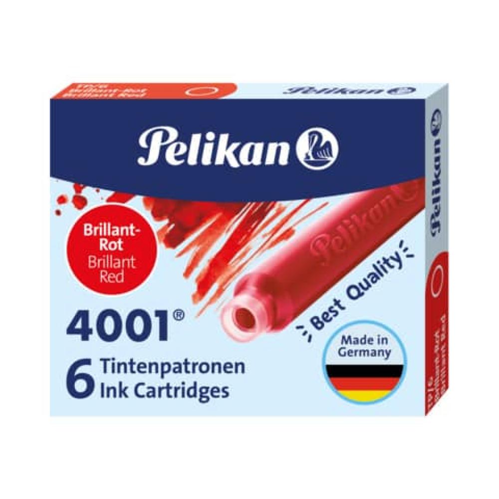 Tintenpatrone 4001 TP 6 brillant-rot 6 Patronen PELIKAN 400142567 (4012700301192)